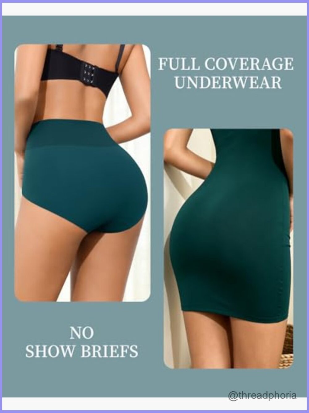 High Waisted Tummy Control Underwear Ice Silk Full Coverage Briefs Shapewear - Picture 2 of 7